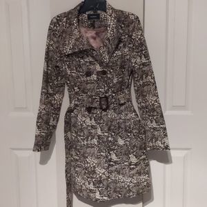 Le Chateau Snakeskin Trenchcoat